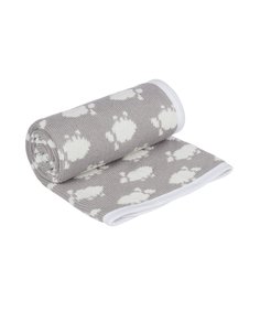 Одеяло вязаное "Овечка" , серый Mothercare