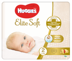 Подгузники Huggies Elite Soft 2, 4-6 кг, 82 шт.