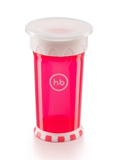 Кружка-поильник Happy Baby ruby, 350 мл, розовый