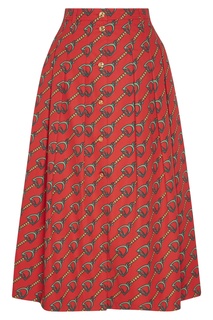 Красная юбка в складку Gucci