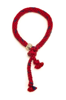 Бордовый плетеный браслет Kumihimo