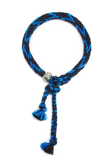 Черно-синий браслет Kumihimo