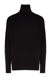 Черный свитер с контрастной отделкой Peserico