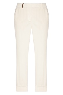 Белые базовые брюки Peserico