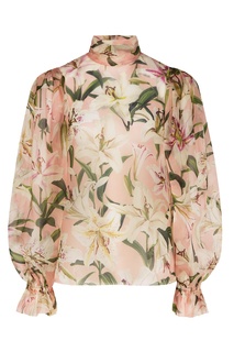 Розовая блузка с цветочным рисунком Dolce & Gabbana