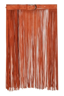 Коричневый ремень с бахромой Yana Dress