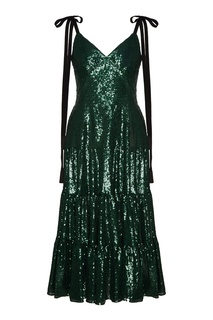 Зеленый сарафан с пайетками Yana Dress