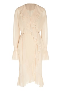 Бежевое платье с оборками Yana Dress