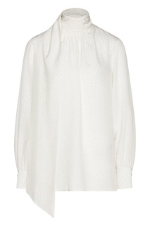 Белая блузка с принтом Fendi