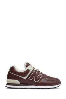 Утепленные коричневые кроссовки 574 New Balance