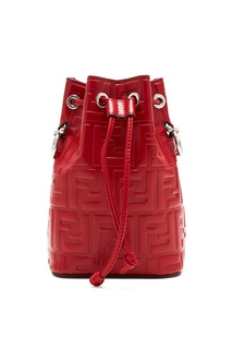Красная сумка Mon Tresor с отделкой Fendi