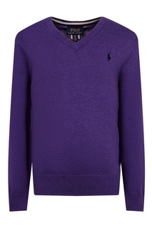 Фиолетовый джемпер с логотипом Ralph Lauren Kids