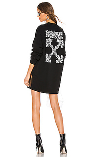 Мини платье hanna leaves - OFF-WHITE