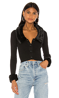 Elaney faux fur cardigan - superdown