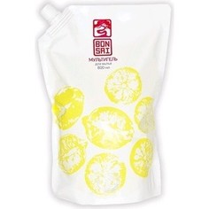 Средство для мытья посуды и фруктов BONSAI мультигель с ароматом японского лимона, концентрат (запасной блок) 800 мл