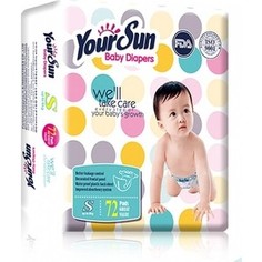 Подгузники YourSun S (4-6кг) 72 шт 6921603-285110