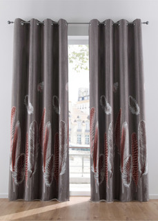 Штора затемняющая Перья (1 шт.) Bonprix