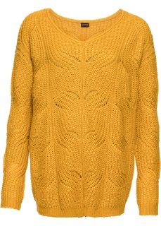 Пуловер с клинообразным вырезом горловины Bonprix