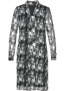 Платье с лентами для завязывания, шифон Bonprix