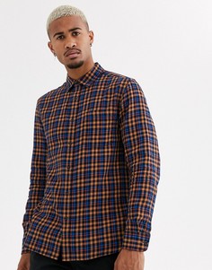 Рубашка с длинными рукавами в оранжевую и синюю полоску Topman - Оранжевый