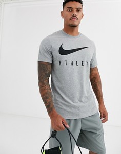 Серая футболка Nike Training Athlete - Серый