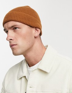 Шапка-бини табачного цвета ASOS DESIGN - Рыжий