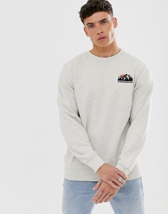 Белый свитшот с круглым вырезом, логотипом и принтом на спине Jack & Jones Originals - Серый