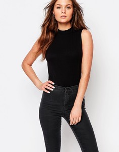 Топ с высоким воротом New Look - Черный