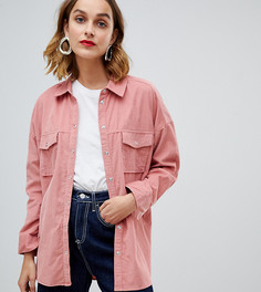 Свободная вельветовая рубашка розового цвета River Island - Розовый