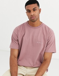 Фиолетовая плотная футболка с логотипом на груди Obey Novel - Фиолетовый
