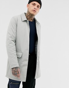 Серый однобортный макинтош ASOS DESIGN - Серый