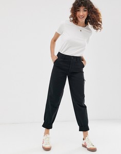 Черные узкие брюки в стиле милитари ASOS DESIGN - Черный