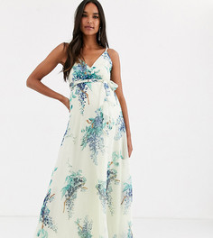 Платье макси с запахом и цветочным принтом ASOS DESIGN Maternity - Мульти