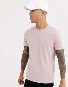 Светло-розовая футболка с круглым вырезом New Look - Розовый