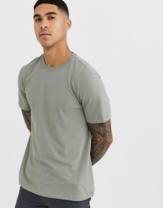 Футболка цвета хаки с круглым вырезом New Look - Зеленый