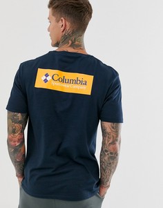 Темно-синяя футболка с принтом на спине Columbia North Cascades - Темно-синий