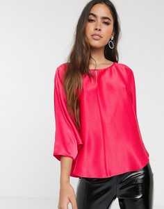 Ярко-розовая футболка River Island - Розовый