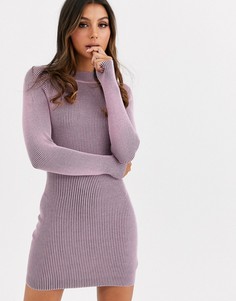 Сиреневое вязаное платье Missguided - Фиолетовый