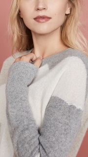 White + Warren Exploded Star Cashmere Sweater