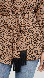 BB Dakota Belted Cheetah Print Blazer