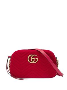Gucci маленькая бархатная сумка на плечо GG Marmont