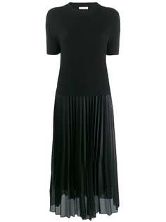 Moncler плиссированное платье миди