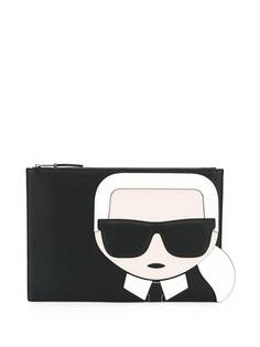 Karl Lagerfeld клатч k/ikonik на молнии