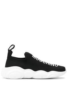 Moschino кроссовки-слипоны с логотипом