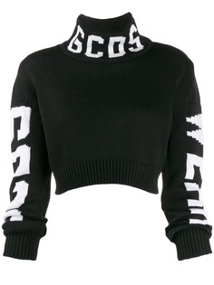 Gcds свитер с высоким воротником и логотипом