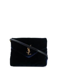 Saint Laurent бархатная сумка на плечо Loulou