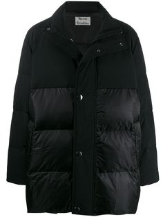 Acne Studios пальто с капюшоном и контрастными вставками