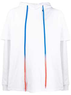 Off-White худи оверсайз с многослойными рукавами