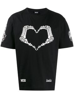 KTZ футболка с принтом Skeleton Heart