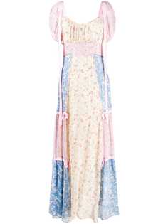 Love Shack Fancy patchwork floral-print dress